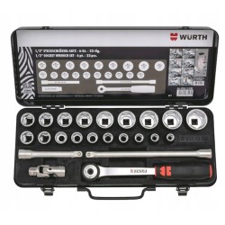Wurth Zestaw kluczy nasadowych z grzechotką 1/2" 23 elementy | 096513230