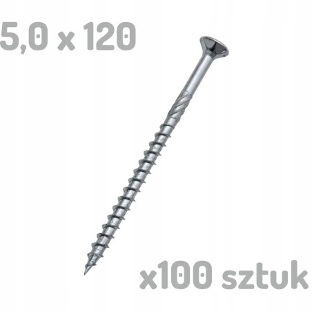 Wurth Wupofast PZ 2 Wkręt do drewna 5x120/70 5x120mm x 100 sztuk