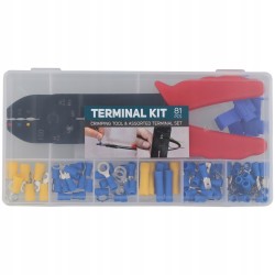 Zestaw zaciskarka konektorów + 80 konektorów