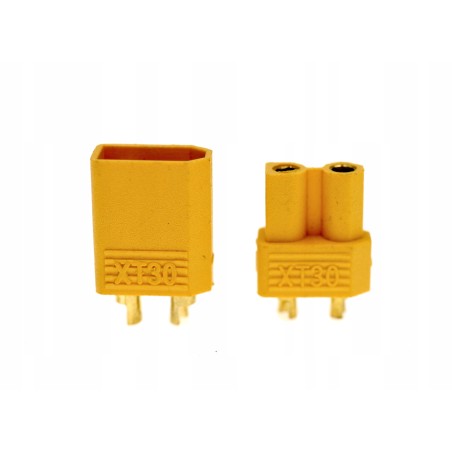 Konektor XT30 - para (gniazdo+wtyk) komplet Yellow