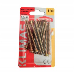 WKRĘTY DO DREWNA HARTOWANE 5x60mm PZ blister BWK Wkręt-met 11 szt.