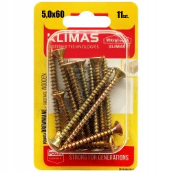 WKRĘTY DO DREWNA HARTOWANE 5x60mm PZ blister BWK Wkręt-met 11 szt.