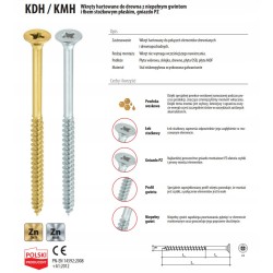 WKRĘTY DO DREWNA HARTOWANE 5x70mm PZ blister BWK Wkręt-met 9 szt.