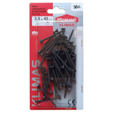 Wkręty do płyt karton gips Wkręt-Met 3,5 x 45 mm 50 szt.
