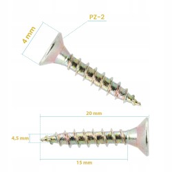 Wkręty Hartowane PZ-2 Drewna 3,5 x 20 mm 45 sztuk
