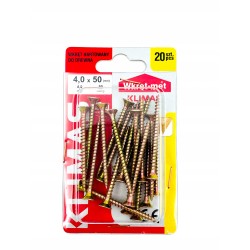 Wkręty hartowane konfirmaty do drewna 4.0x50 20szt