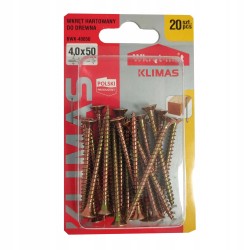 Wkręty hartowane konfirmaty do drewna 4.0x50 20szt