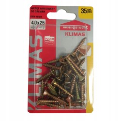 WKRĘTY DO DREWNA HARTOWANE 4x25mm PZ blister BWK Wkręt-met 35 szt.
