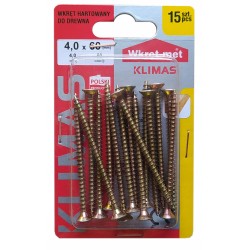 Wkręty hartowane do drewna 4,0x60mm PZ-2 x15 sztuk