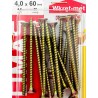 Wkręty hartowane do drewna 4,0x60mm PZ-2 x15 sztuk