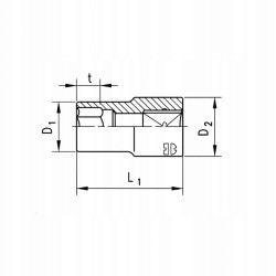 Würth Nasadka długa 1/2'' 12-kątna Powerdriv SW - 11mm