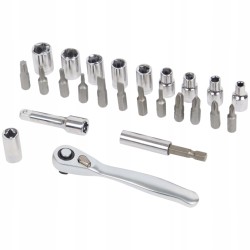 Zestaw kluczy nasadowych z grzechotką Werckmann 25 elementów