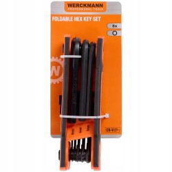 Składany zestaw kluczy imbusowych Werckmann od 1,5 do 8 mm 8 kluczy