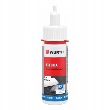 Klej cyjanoakrylowy superszybki klej Wurth 50g | 0893090