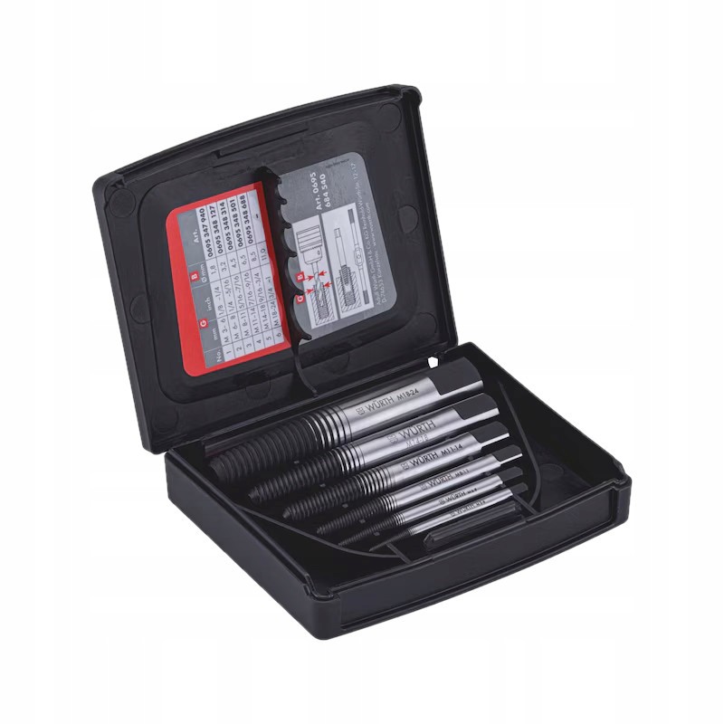 Wurth Zestaw wykrętaków do śrub 6 sztuk do śrub M3-M24 (0695684540)